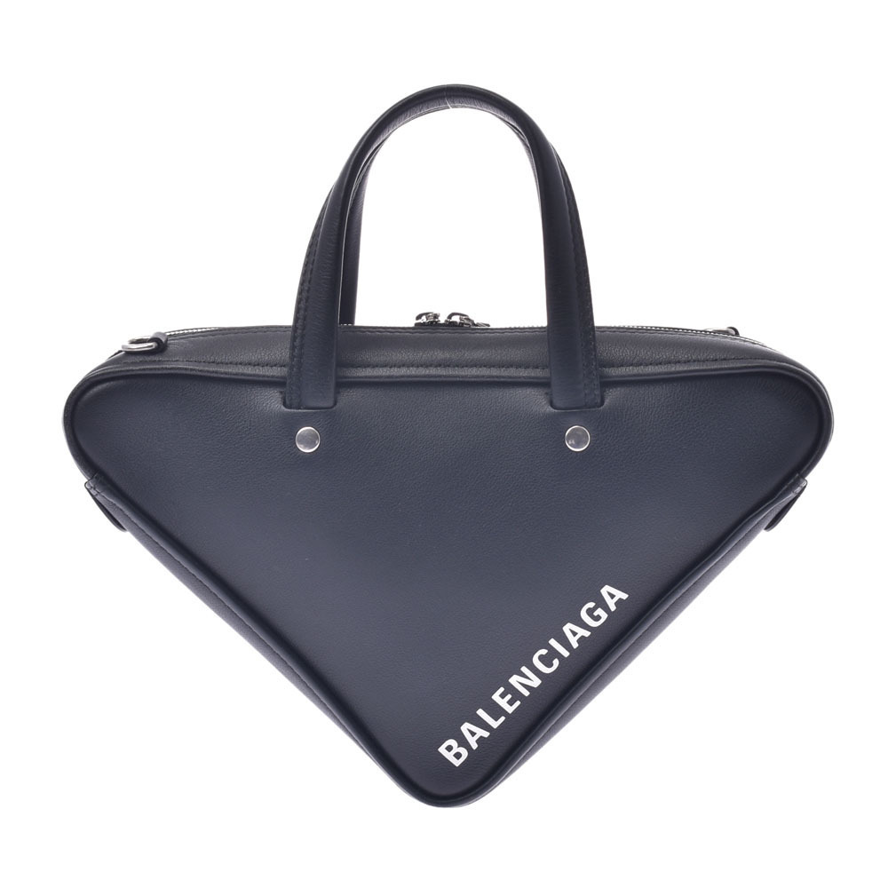 BALENCIAGA Triangle Duffle Bag XS Black Leather